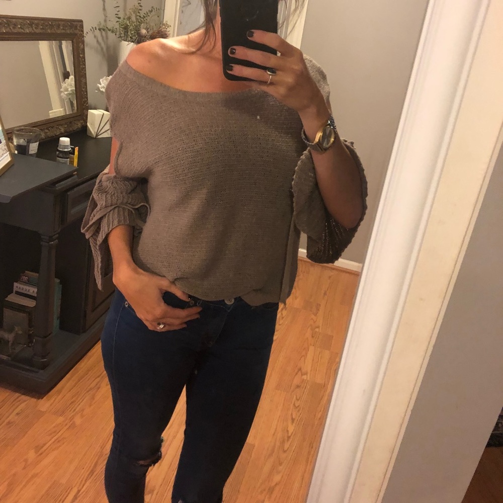 Off shoulder sweater